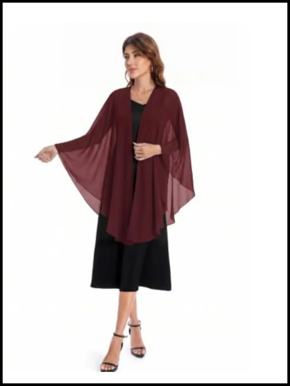 Chiffon Shawl Wrap for Evening Dress Wedding Party Bridal Cover Up